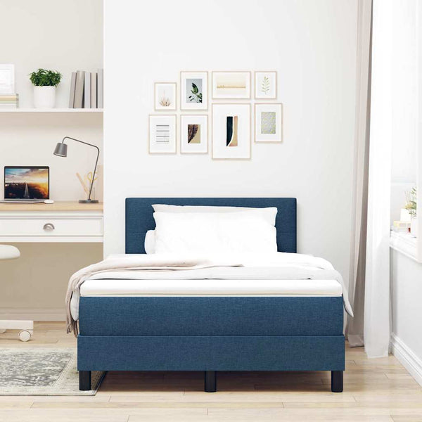 Boxspringbett Blau 120x200 cm mit Kopfteil
