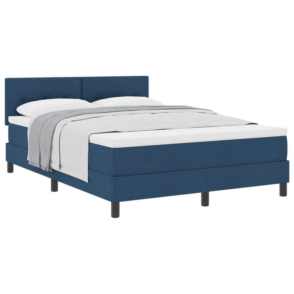 Boxspringbett Blau 160x200 cm mit Kopfteil