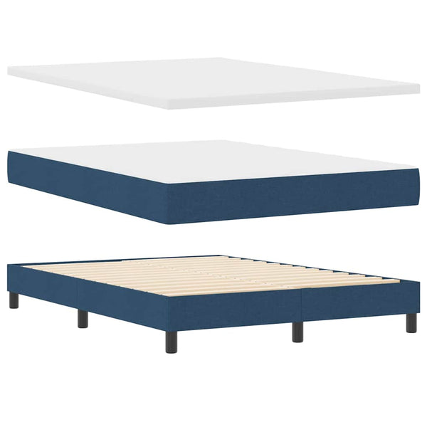 Boxspringbett Blau 160x200 cm mit Kopfteil