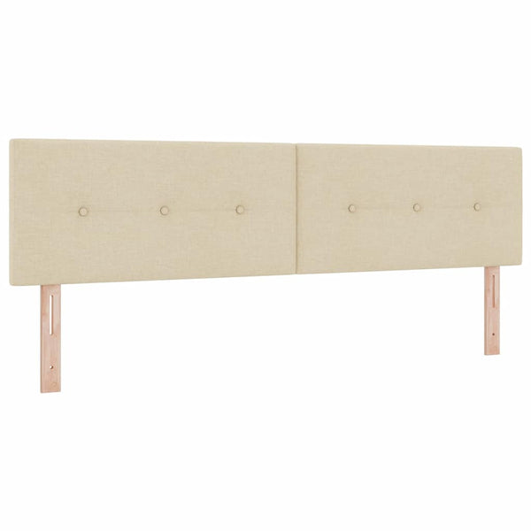 Boxspringbett Creme 180x200 cm mit Kopfteil
