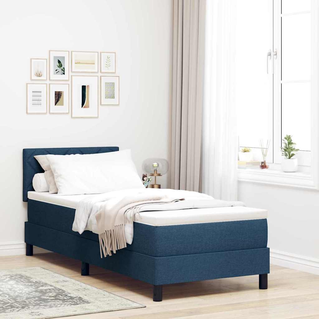 Boxspringbett Blau 80x200 cm mit Matratze