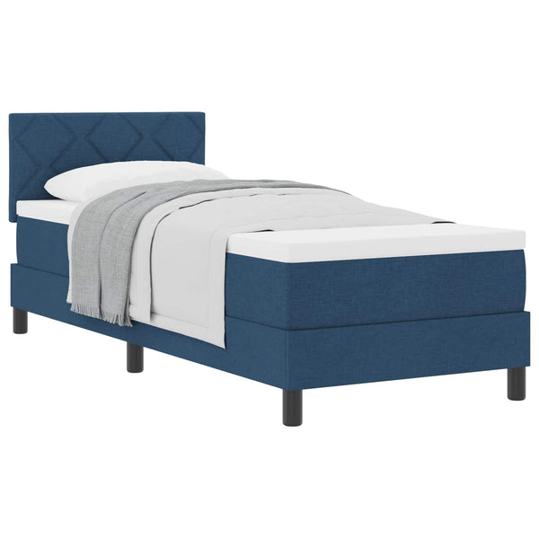 Boxspringbett Blau 80x200 cm mit Matratze