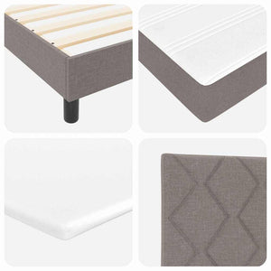 Boxspringbett Taupe 90x190 cm mit Kopfteil