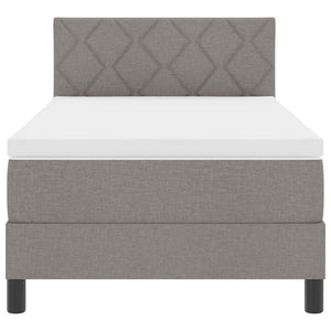 Boxspringbett Taupe 90x190 cm mit Kopfteil
