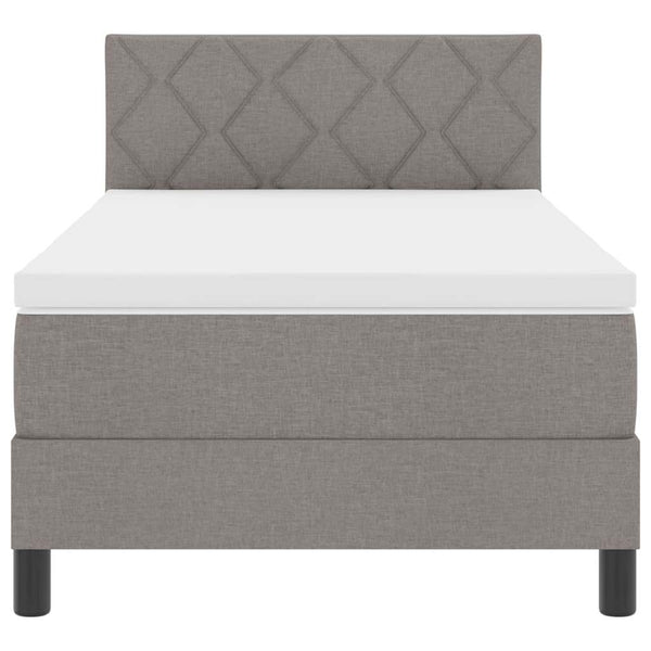Boxspringbett Taupe 90x190 cm mit Kopfteil