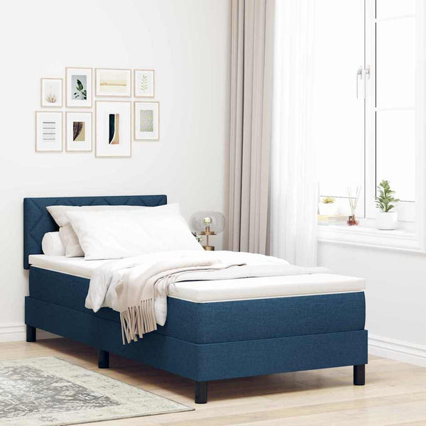 Boxspringbett Blau 90x190 cm mit Matratze