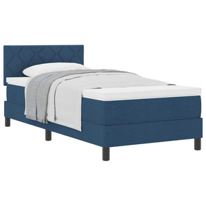 Boxspringbett Blau 90x190 cm mit Matratze