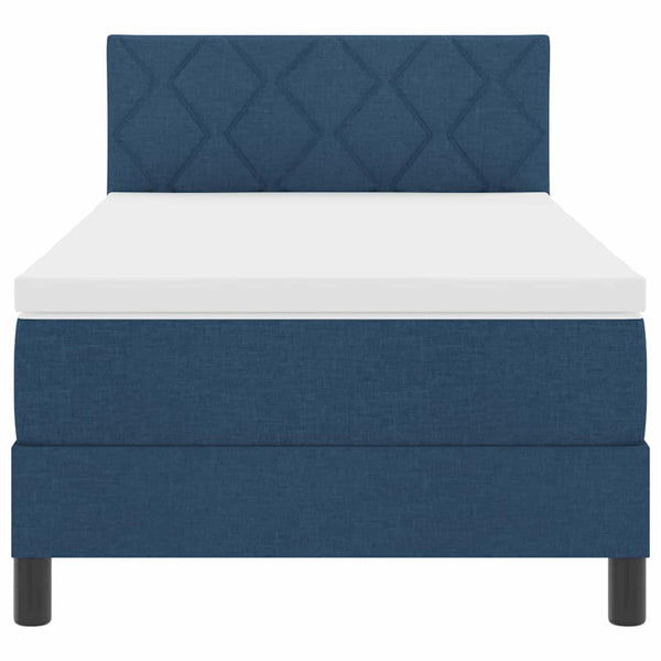 Boxspringbett Blau 90x190 cm mit Matratze
