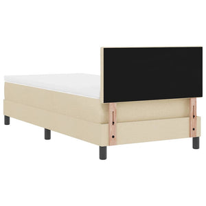 Boxspringbett Creme 90x200 cm mit Kopfteil