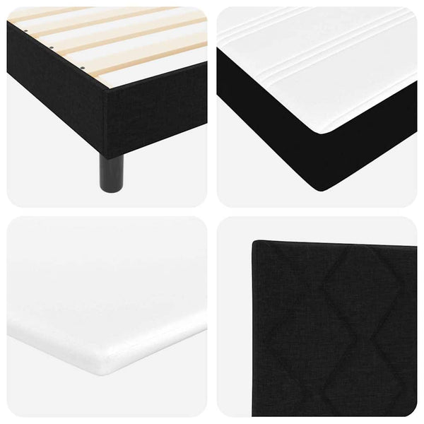 Boxspringbett mit Matratze 100x200 cm Schwarz