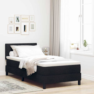 Boxspringbett mit Matratze 100x200 cm Schwarz