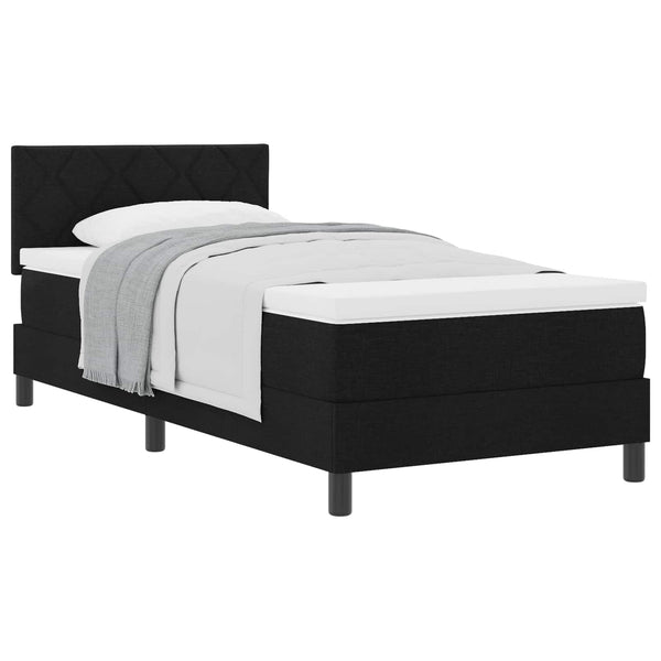Boxspringbett mit Matratze 100x200 cm Schwarz
