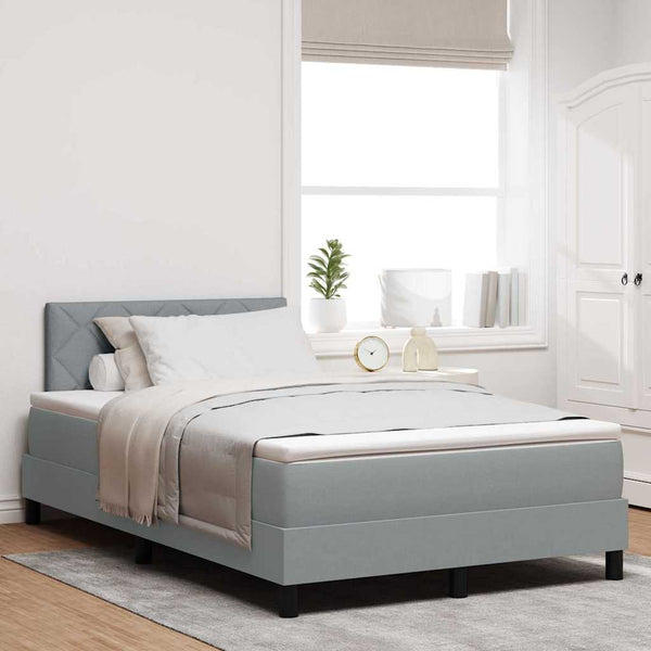 Boxspringbett Hellgrau 120x190 cm
