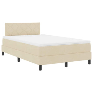 Boxspringbett Creme 120x190 cm mit Kopfteil