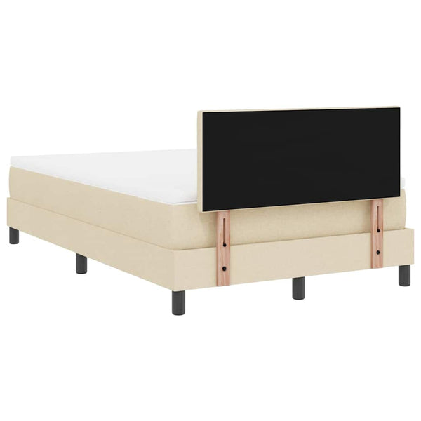 Boxspringbett Creme 120x190 cm mit Kopfteil