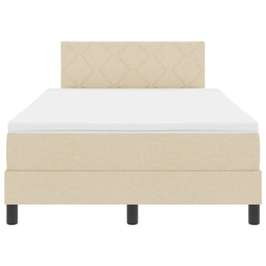 Boxspringbett Creme 120x190 cm mit Kopfteil