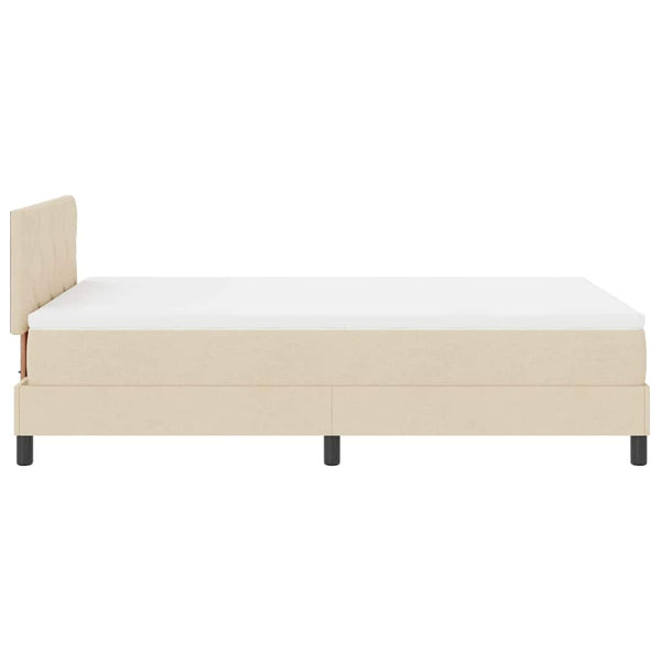 Boxspringbett Creme 120x190 cm mit Kopfteil