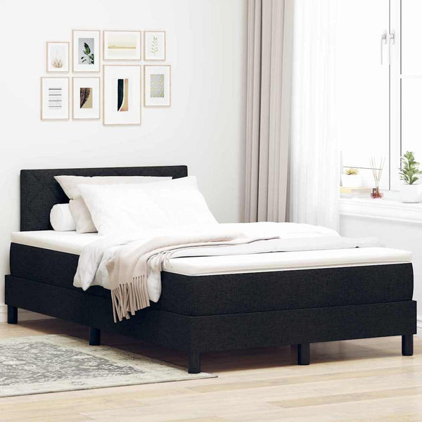 Boxspringbett Schwarz 120x200 cm mit Kissen