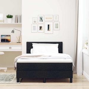 Boxspringbett Schwarz 120x200 cm mit Kissen