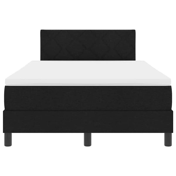 Boxspringbett Schwarz 120x200 cm mit Kissen