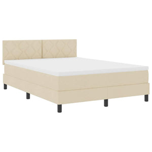 Boxspringbett Creme 160x200 cm mit Kopfteil