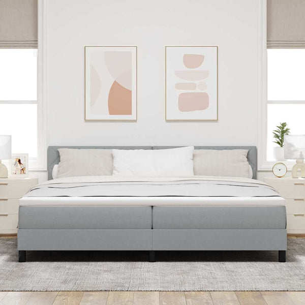 Boxspringbett Hellgrau 200x200 cm