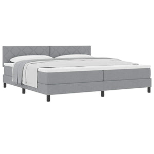 Boxspringbett Hellgrau 200x200 cm