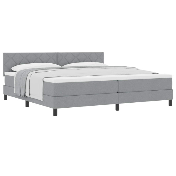Boxspringbett Hellgrau 200x200 cm