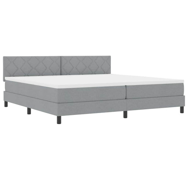 Boxspringbett Hellgrau 200x200 cm