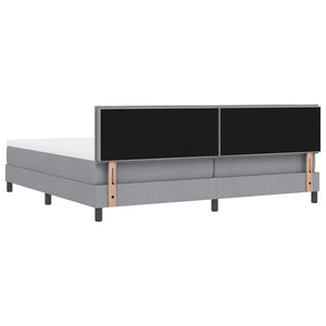 Boxspringbett Hellgrau 200x200 cm