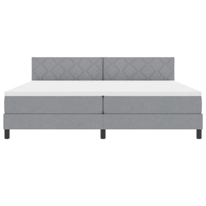 Boxspringbett Hellgrau 200x200 cm