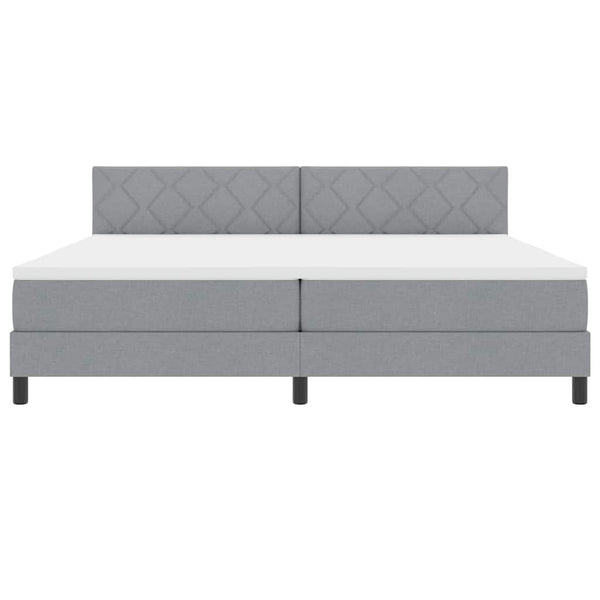 Boxspringbett Hellgrau 200x200 cm