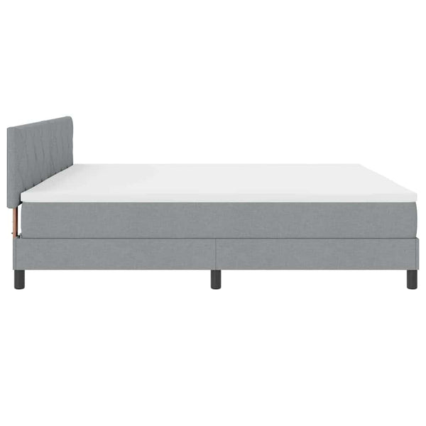 Boxspringbett Hellgrau 200x200 cm