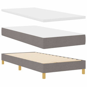 Boxspringbett Taupe 80x200 cm mit Kopfteil