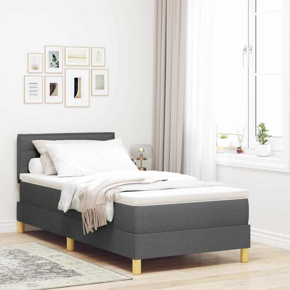 Boxspringbett Dunkelgrau 90x190 cm