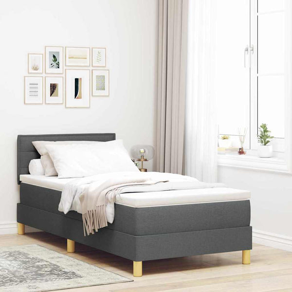 Boxspringbett Dunkelgrau 90x190 cm