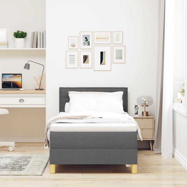 Boxspringbett Dunkelgrau 90x190 cm