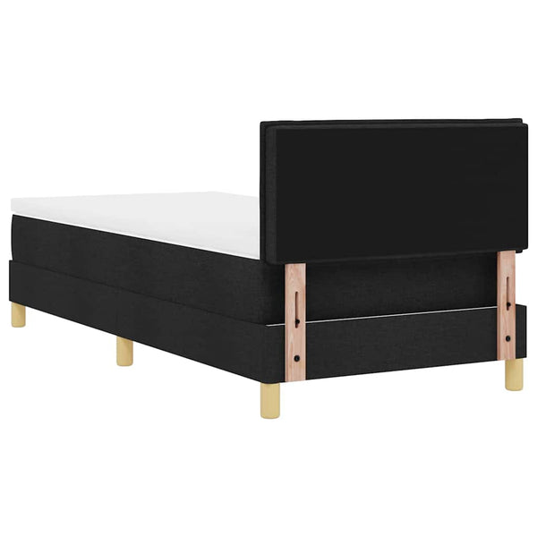 Boxspringbett Schwarz 90x200 cm mit Kopfteil