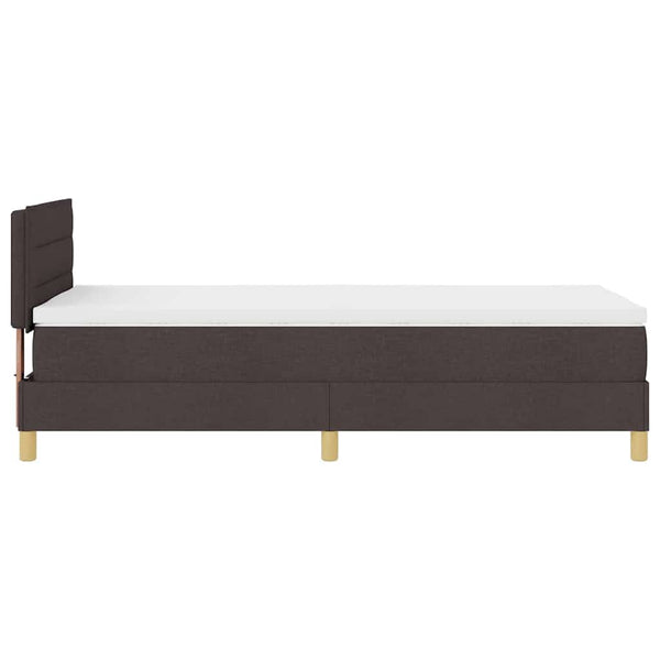 Boxspringbett Dunkelbraun 90x200 cm mit Kissen