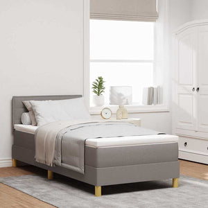 Boxspringbett Taupe 90x200 cm mit Kopfteil