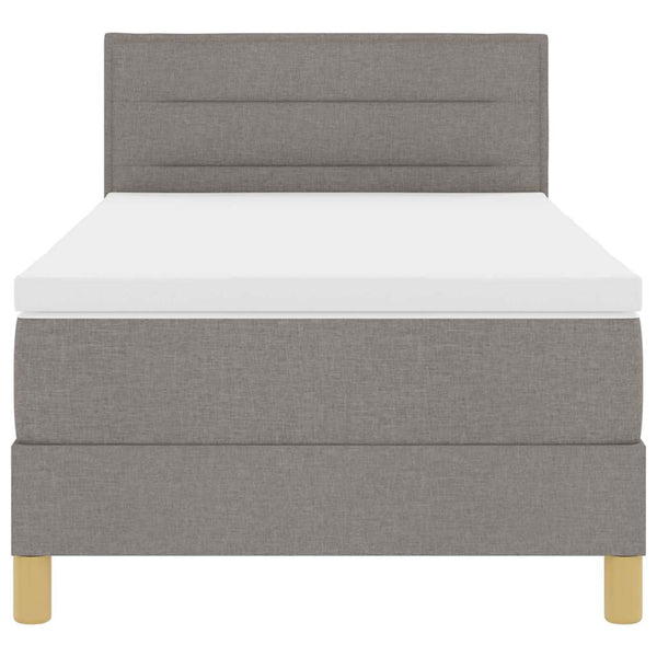 Boxspringbett Taupe 90x200 cm mit Kopfteil