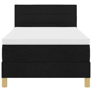 Boxspringbett Schwarz 100x200 cm mit Kissen