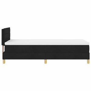 Boxspringbett Schwarz 100x200 cm mit Kissen