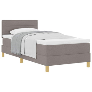 Boxspringbett Taupe 100x200 cm mit Kopfteil