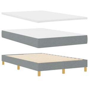Boxspringbett Hellgrau 120x190 cm mit Kissen