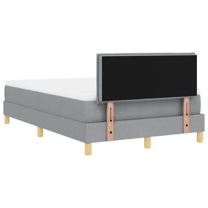 Boxspringbett Hellgrau 120x190 cm mit Kissen