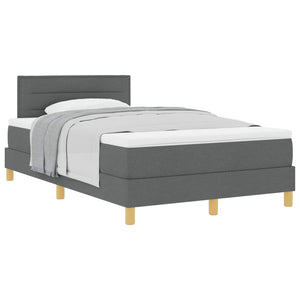 Boxspringbett Dunkelgrau 120x190 cm mit Kissen