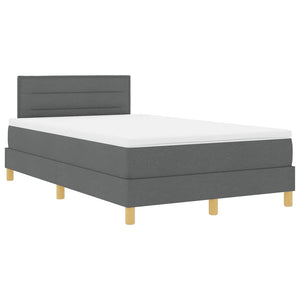 Boxspringbett Dunkelgrau 120x190 cm mit Kissen