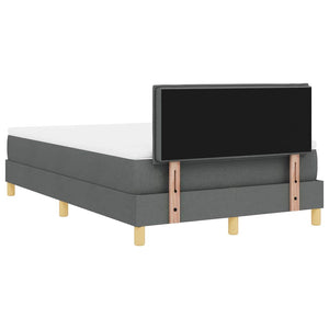 Boxspringbett Dunkelgrau 120x190 cm mit Kissen