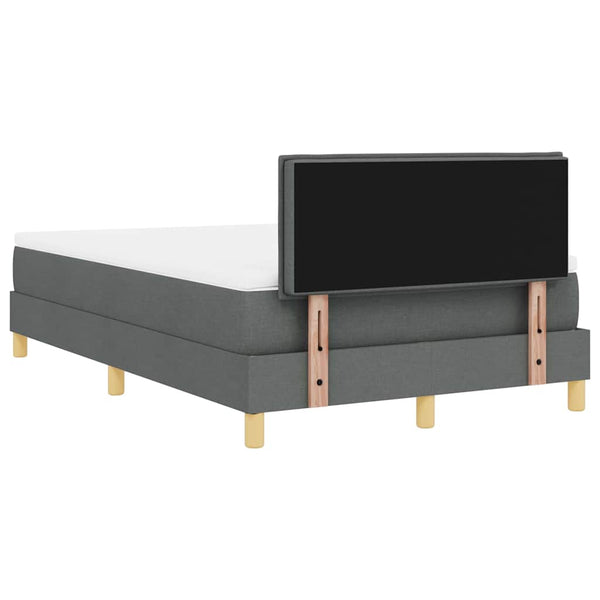 Boxspringbett Dunkelgrau 120x190 cm mit Kissen